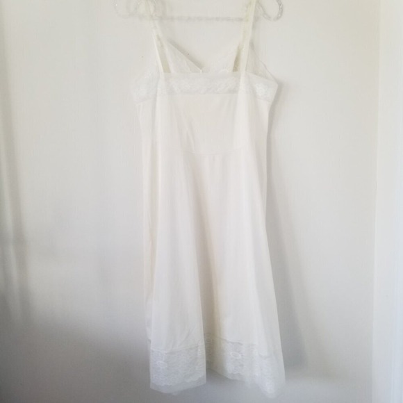 Vanity Fair Womens Vintage Slip Ivory Lace Trim Midi Dress USA Fairy Sz 36 - Picture 5 of 15